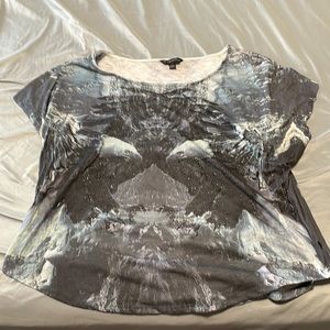 Blue shirt with eagle design